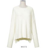 ホワイト | ふわふわ フェザーヤーン ニット プルオーバー 6色 | RAKUku