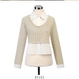 ベージュ | 23AW 新 レイヤードゴルジクロップニット 5color | RAKUku
