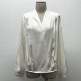 Vネック エレガント オフィスブラウス | RAKUku | 詳細画像2 