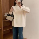 タートルネック ゆったり ニット トップス 韓国ファッション 4color | RAKUku | 詳細画像9