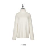 アイボリー | タートルネック ゆったり ニット トップス 韓国ファッション 4color | RAKUku