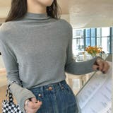 ハイネック カットソー 長袖 Tシャツ 5color 韓国ファッション | RAKUku | 詳細画像2 