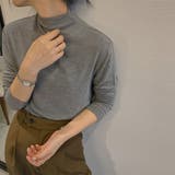 ハイネック カットソー 長袖 Tシャツ 5color 韓国ファッション | RAKUku | 詳細画像3 