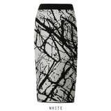 ホワイト | ペイント柄カジュアルスカート 2color 韓国ファッション | RAKUku