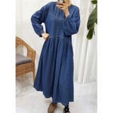 韓国ファッション デニムワンピース ロング丈 | RAKUku | 詳細画像2 