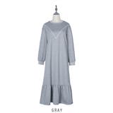 裏起毛 ゆったり ティアード ロング ワンピース 長袖 3color | RAKUku | 詳細画像12 