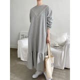 裏起毛 ゆったり ティアード ロング ワンピース 長袖 3color | RAKUku | 詳細画像8 