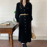 ブラック | ベルト付き コーデュロイ シャツ | RAKUku