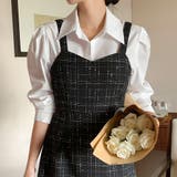 ツイード キャミワンピース ロング丈 韓国ファッション 2color | RAKUku | 詳細画像3 