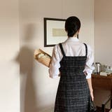 ツイード キャミワンピース ロング丈 韓国ファッション 2color | RAKUku | 詳細画像5 