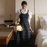 ツイード キャミワンピース ロング丈 韓国ファッション 2color | RAKUku | 詳細画像7 