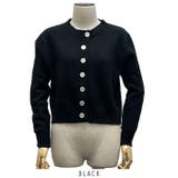 ブラック | フロントボタンニットカーディガン | RAKUku