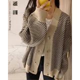 Vネック ニットカーディガン 2color | RAKUku | 詳細画像1 