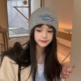 ワッペン ニット帽 ビーニー カジュアル 5color | RAKUku | 詳細画像3 