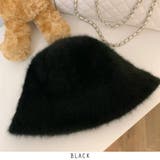 ブラック | アンゴラ風 フェイクファーバケットハット  4color 韓国ファッション | RAKUku