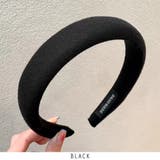 ブラック | ファブリック シンプル カチューシャ  無地 韓国ファッション 5color | RAKUku
