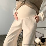 起毛 マタニティパンツ 秋 冬 ウエストゴム 防寒 2color | RAKUku | 詳細画像1