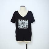 ブラック | バッグクロスプリントTシャツ | RAKUku