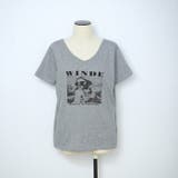 グレー | バッグクロスプリントTシャツ | RAKUku