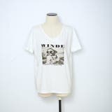 ホワイト | バッグクロスプリントTシャツ | RAKUku