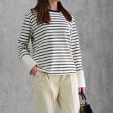 レーディス 長袖 ボーダースウェット Tシャツ カフスポイント | RAKUku | 詳細画像2 