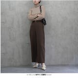 ブラウン | カーブパンツ バレルレッグパンツ きれいめカーブパンツ ハイウエスト | RAKUku