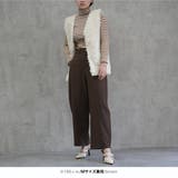 カーブパンツ バレルレッグパンツ きれいめカーブパンツ ハイウエスト | RAKUku | 詳細画像6 