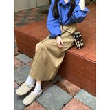 ウエストゴム フロントスリット ロング丈スカート | RAKUku | 詳細画像3 