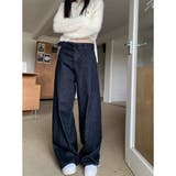 デニム ベルト付き パンツ ワイドパンツ レディース ロング丈 マキシ丈 | RAKUku | 詳細画像4 