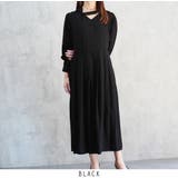 ブラック | タイポイント シンプル ワンピース 2color 韓国ファッション | RAKUku