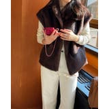 ブラウン | ミンク風 ベスト エレガント エコファー 韓国ファッション 暖かい | RAKUku