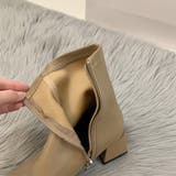 ショットブーツ ブーツ レーディス バックジッパーシューズ 冬物 スクウェア | RAKUku | 詳細画像6