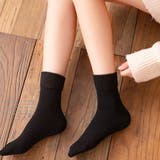 ブラック | 裏起毛ソックス レディース あったか靴下 | RAKUku