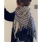 チェック柄リバーシブルマフラー 羽織り 柔らかい ストール プチプレゼント | RAKUku | 詳細画像2 