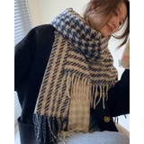 チェック柄リバーシブルマフラー 羽織り 柔らかい ストール プチプレゼント | RAKUku | 詳細画像3 