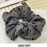 グレー | コットン生地 シュシュ 韓国雑貨 韓国ファッション | RAKUku