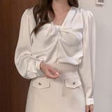 ツイストデザイン ブラウス オフィスカジュアル 4color | RAKUku | 詳細画像11 