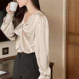 ツイストデザイン ブラウス オフィスカジュアル 4color | RAKUku | 詳細画像7 