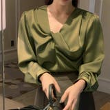 ツイストデザイン ブラウス オフィスカジュアル 4color | RAKUku | 詳細画像8 