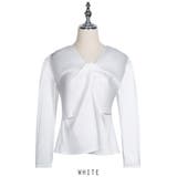 ホワイト | ツイストデザイン ブラウス オフィスカジュアル 4color | RAKUku