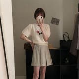 半袖 花飾り ニット 半袖プルオーバー セーター 韓国 韓国ファッション | RAKUku | 詳細画像12 