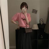 半袖 花飾り ニット 半袖プルオーバー セーター 韓国 韓国ファッション | RAKUku | 詳細画像7 