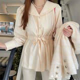 ビッグ襟 セーラーカラー ブラウス 長袖ブラウス シルク風 韓国ファッション | RAKUku | 詳細画像2 