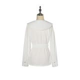 ビッグ襟 セーラーカラー ブラウス 長袖ブラウス シルク風 韓国ファッション | RAKUku | 詳細画像11 