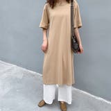 24ss NEW サイドスリットTシャツ ロング丈 ワンピーTシャツ | RAKUku | 詳細画像5 