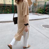 24ss NEW サイドスリットTシャツ ロング丈 ワンピーTシャツ | RAKUku | 詳細画像8 