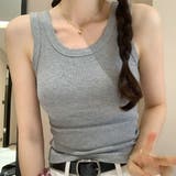 24NEW リブ生地 無地 タンクトップ キャミソール インナー 6color | RAKUku | 詳細画像6 