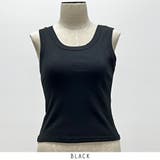 ブラック | 24NEW リブ生地 無地 タンクトップ キャミソール インナー 6color | RAKUku