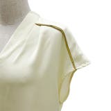 オフィスブラウス シルキー サテン風 Vネック シンプル | RAKUku | 詳細画像13