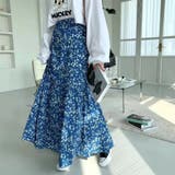 花柄 マーメイド スカート ロング丈 韓国ファッション | RAKUku | 詳細画像2